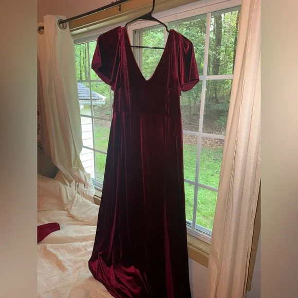 birdy grey velvet dresses Cabernet Bridesmaid Dress Velvet Size 2X